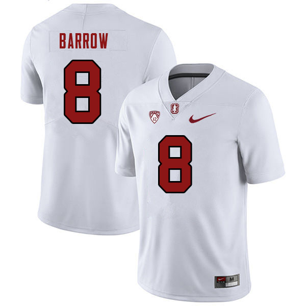 Men #8 Brendon Barrow Stanford Cardinal College 2023 Football Stitched Jerseys Sale-White - Click Image to Close
